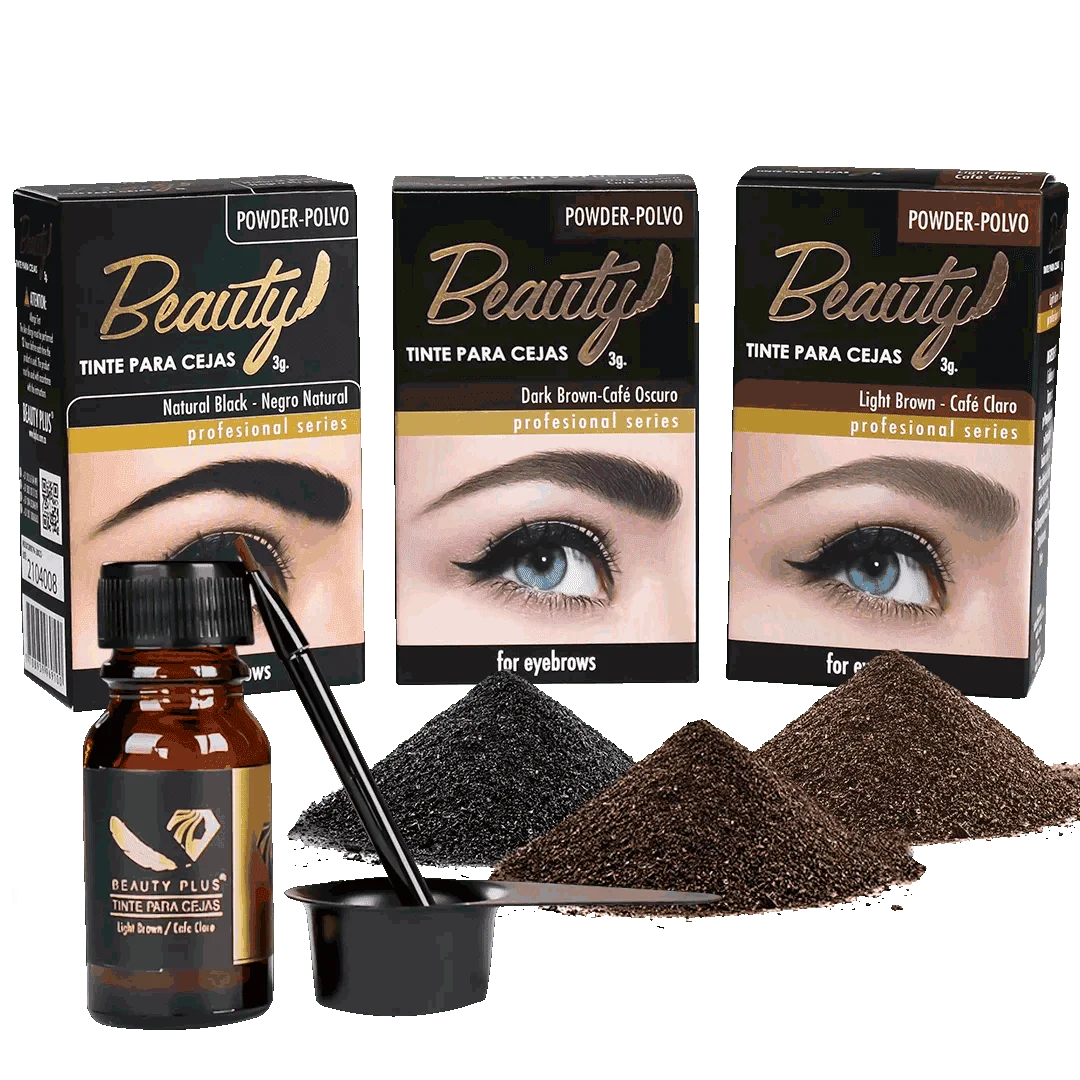 HENNA PARA CEJAS SEMIPERMANENTE ORGANICA BEAUTY PLUS.