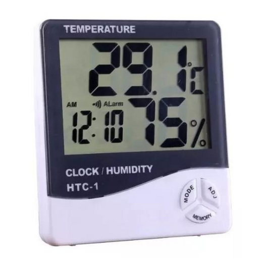 TERMOHIGRÓMETRO RELOJ DIJITAL TEMPERATURA- HUMEDAS Htc-1