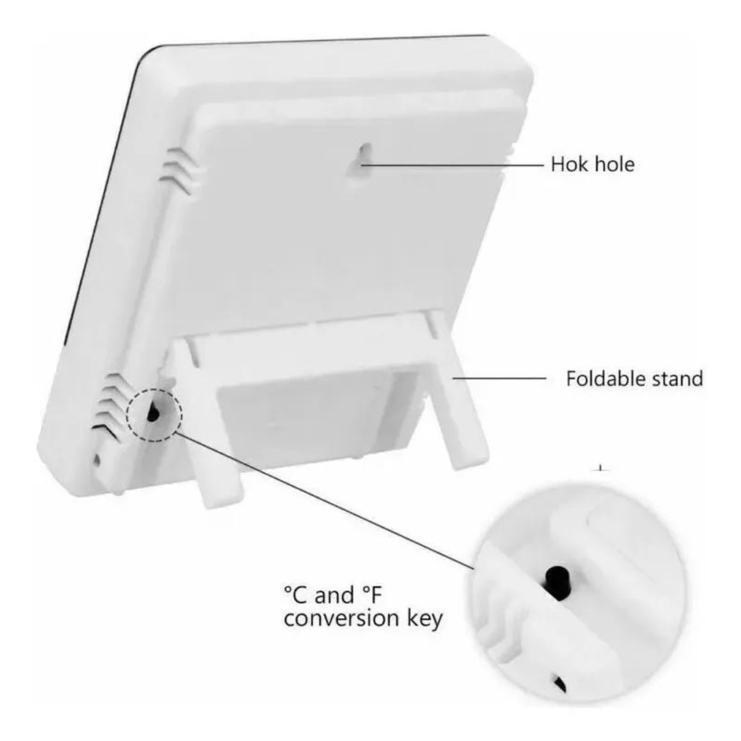 TERMOHIGRÓMETRO RELOJ DIJITAL TEMPERATURA- HUMEDAS Htc-1